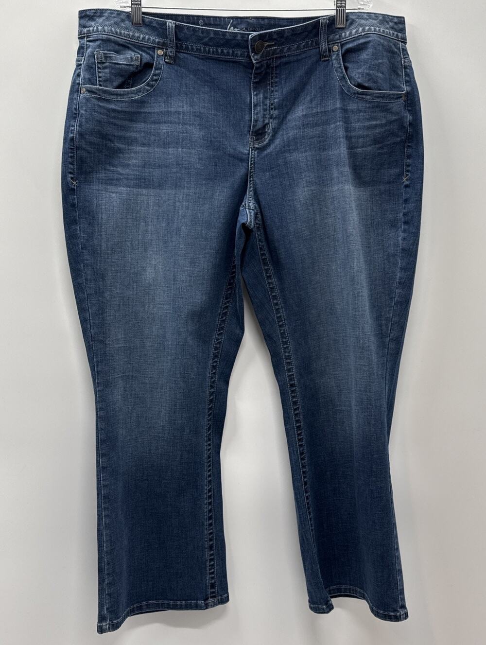 Lane Bryant Women's Genius Fit Boot Cut Jeans Size 24 Short 5 Pocket Casual